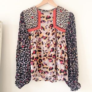 anthropologie Bl-nk Miranda Peasant Blouse